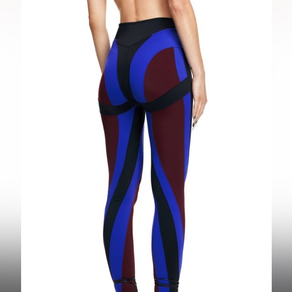 Mugler Spiral-paneled Jersey Leggings - Picture 3 of 5